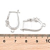 Brass Micro Pave Cubic Zirconia Hoop Earring Findings CU-CBAB5B4-08P-3