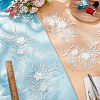 3D Flower Polyester Lace Computerized Embroidery Ornament Accessories DIY-BC0009-35-5