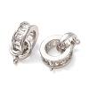 Brass Pave Clear Cubic Zirconia Tube Bails CU-CBA2907-12P-2