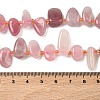 Natural Purple Madagascar Rose Quartz Beads Strands G-P604-A05-01-3