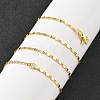 Brass Oval Link Chain Necklaces for Women NJEW-D302-26G-1