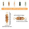 40Pcs 5 Styles Natural Gemstone Copper Wire Wrapped Connector Charms FIND-FH0005-17-2