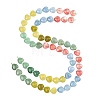 Gradient Color Cherry Quartz Glass & Natural Dyed White Jade & Lemon Jade & Green Aventurine Beads Strands G-B185-A15-1