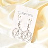 304 Stainless Steel Dangle Earrings EJEW-R015-01P-01-3