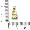 Brass Micro Pave Claer Cubic Zirconia Charms KK-H475-50G-06-3