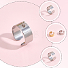 24Pcs 2 Colors 304 Stainless Steel Finger Ring Settings STAS-BBC0010-09D-6
