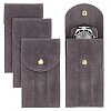 Rectangle Velvet Single Watch Storage Bag with Flip Cover LS-ABAG-WH0044-46A-1