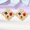 304 Stainless Steel Rhinestone Stud Earrings SA-CBAF6AD-26G-A-1