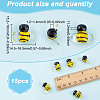 15Pcs Handmade Lampwork Beads LAMP-GO0001-15-2