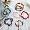 8Pcs 8 Styles Gemstone Chip Beads Stretch Bracelets Sets BJEW-SZ0001-45-6