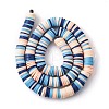 Handmade Polymer Clay Beads Strands CLAY-R089-8mm-T030-7