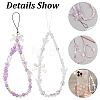 WR0001 2Pcs 2 Style Bowknot Pearl Beaded Mobile Phone Straps AJEW-WR0001-55-3