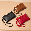 3Pcs 3 Colors Double Layer PU Imitation Leather Zipper Wallets AJEW-CL0005-46-3
