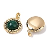 Brass with Gemstone Pendants KK-Q030-27A-G-2