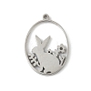 304 Stainless Steel Pendants STAS-Q354-02B-P-1