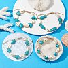 Natural Shell & Synthetic Turquoise Braided Bead Bracelets AJEW-AN00562-2