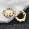 Brass Hoop Earrings EJEW-D320-16G-3