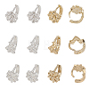 12Pcs 6 Style Brass Hoop Earring Findings KK-CA0002-45-1