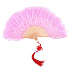 Plastic & Feather Folding Fan AJEW-WH20130-171B-1