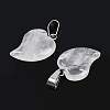 Natural Quartz Crystal Heart Pendants G-H073-03P-15-2