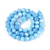 Anti-Tarnish Electroplate Glass Beads Strands EGLA-T021-8mm-15-15-2