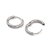 316 Surgical Stainless Steel Pave Clear Cubic Zirconia Hoop Earrings Women EJEW-A109-01A-P-2