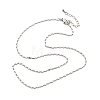 Brass Link Chain Necklaces for Women NJEW-D302-17P-4