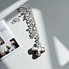 Alloy Textured Cross Pendant Paperclip Chain Necklaces FS-WGDACB3-02-3