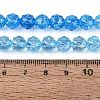 Crackle Transparent Glass Beads Strands GLAA-Q108-02A-03-4