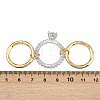 Brass Micro Pave Cubic Zirconia Plain Band Finger Rings for Women RJEW-P160-01C-G01-6