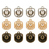 Beadthoven 60Pcs 3 Colors Tibetan Style Zinc Alloy Pendants TIBEP-BT0001-06-16