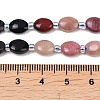 Natural Quartz Crystal & Rhodonite & Unakite & Mookaite & Synthetic Blue Goldstone & Synthetic Agate Beads Strands G-Z135-A11-6