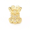 Brass Micro Pave Cubic Zirconia Spacer Beads KK-P228-57G-1