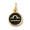 Real 18K Gold Plated Brass Enamel Charms KK-L216-001G-K01-1