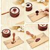 Brass Wax Seal Stamps with Rosewood Handle AJEW-WH0412-0174-3