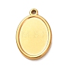 304 Stainless Steel Pendant Cabochon Settings STAS-Z204-04G-12-1