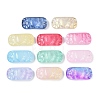 Spray Painted Transparent Glass Connector Charms GLAA-H035-06-1