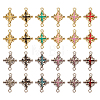  48Pcs 12 Styles Rack Plating Alloy Enamel Connector Charms FIND-TA0002-85-11