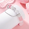 Natural Mixed Gemstone Beaded Stretch Bracelets for Women BJEW-TA00739-02-2