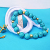 GOMAKERER 6 Styles Synthetic Turquoise Beads Strands Sets TURQ-GO0001-01-5