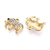 304 Stainless Steel Rhinestone Charms STAS-N115-46G-2