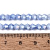 Anti-Tarnish Electroplate Bicone Glass Beads Strands EGLA-T021-4mm-16-15-2