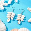 304 Stainless Steel Shell Shape Dangle Earrings EJEW-JE06381-02-1