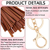 1Pc PU Leather Tassel Keychains KEYC-CL0001-50B-6