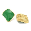 PVD Vacuum Plating 304 Stainless Steel & Enamel Stud Earrings for Women EJEW-G401-02G-04-1