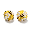 Polymer Clay Rhinestone Beads with Resin RESI-Z045-05-1