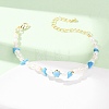 Synthetic Turquoise Chip and Rice Natural Pearl Beaded Bracelets GG-CBA3297-13G-E-2