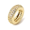 Brass Micro Pave Cubic Zirconia Beads CU-CBA389D-04G-05-2
