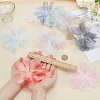 10Pcs 10 Colors Organza Flower Ornament Accessories DIY-FG0006-45-3
