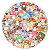 50Pcs Mushroom PVC Waterproof Self-Adhesive Stickers PW-WG59251-01-2